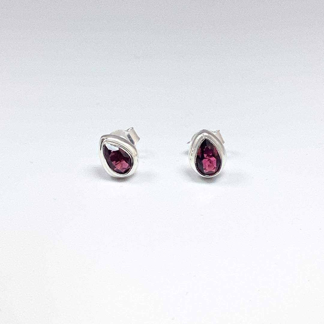 Pink Tourmaline Stud Earrings