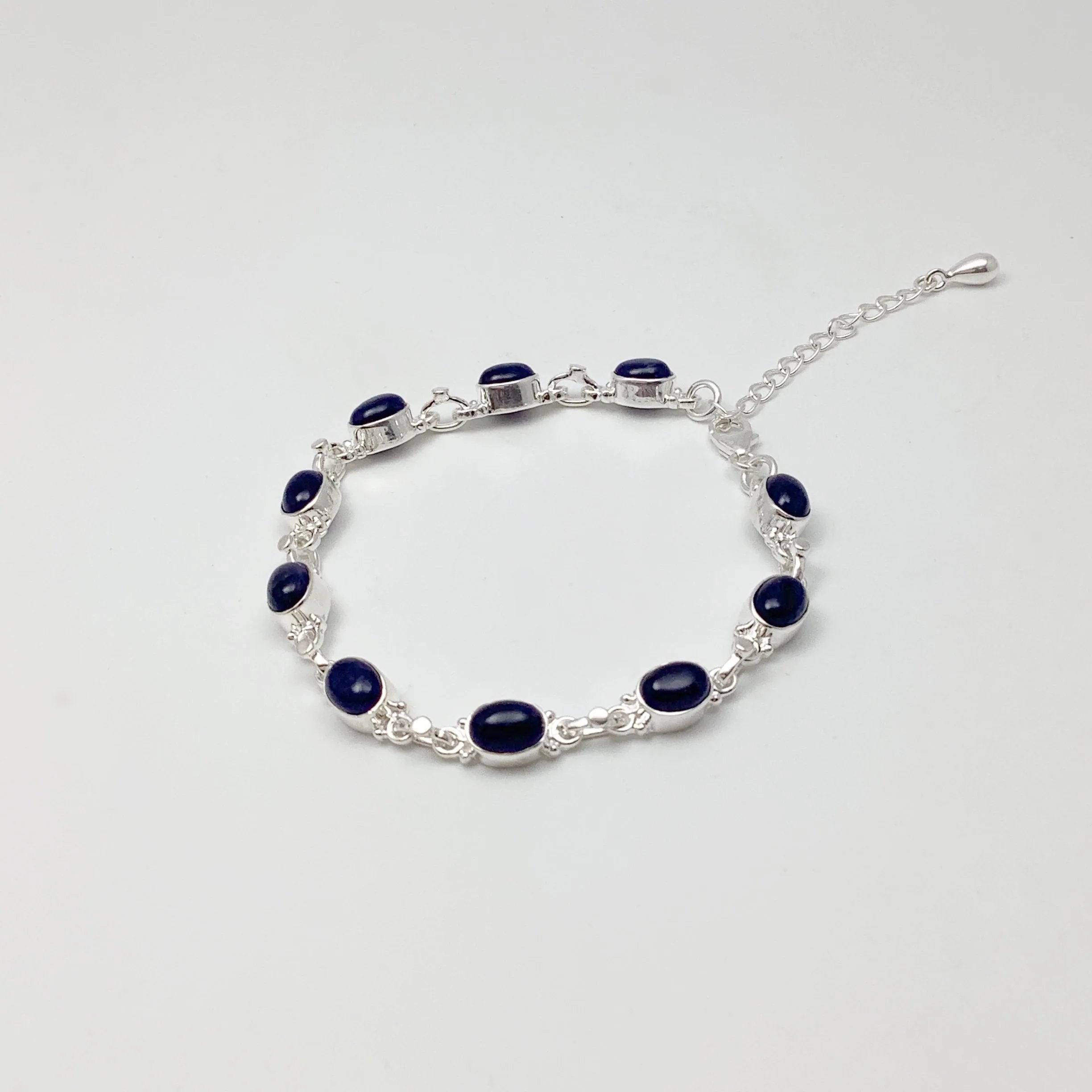 Sodalite Sterling Silver Bracelet - Rocks and Gems Canada