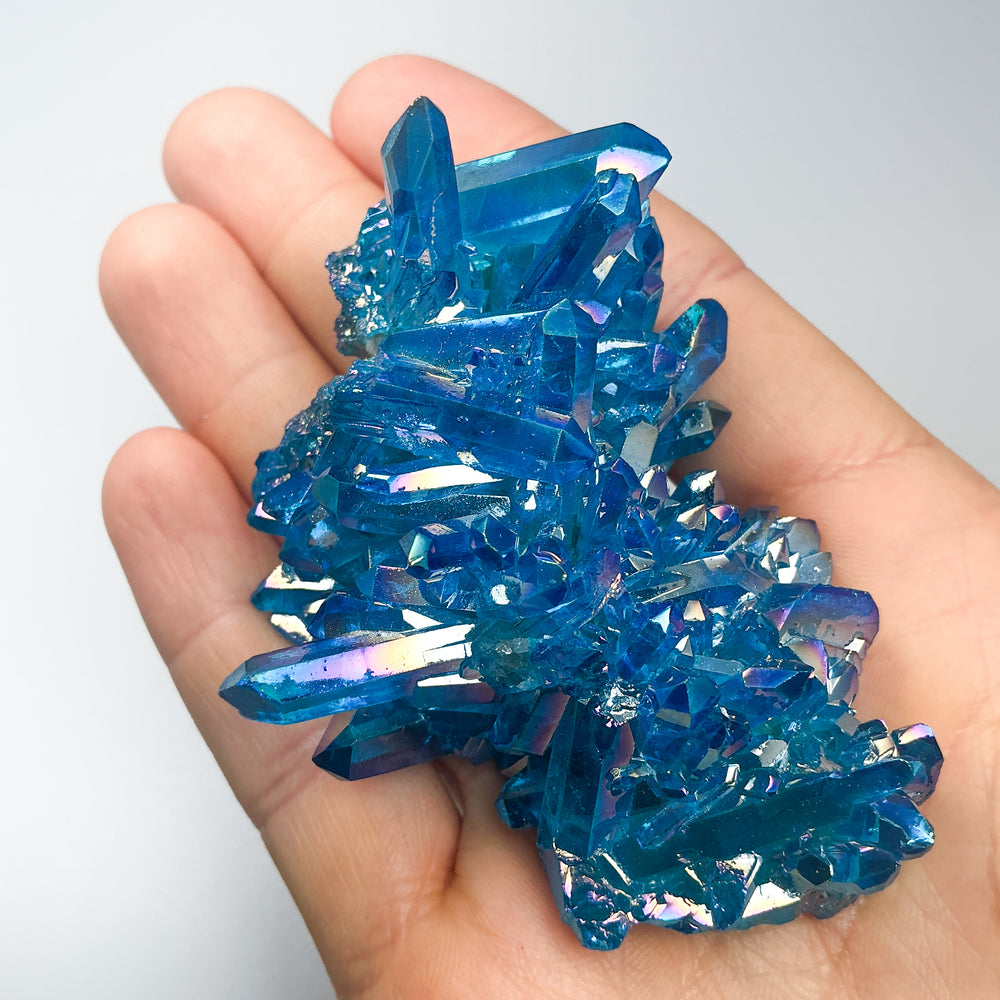 Aqua Aura Quartz Cluster