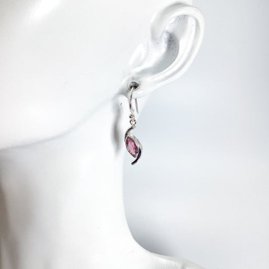 Pink Tourmaline Dangle Earrings