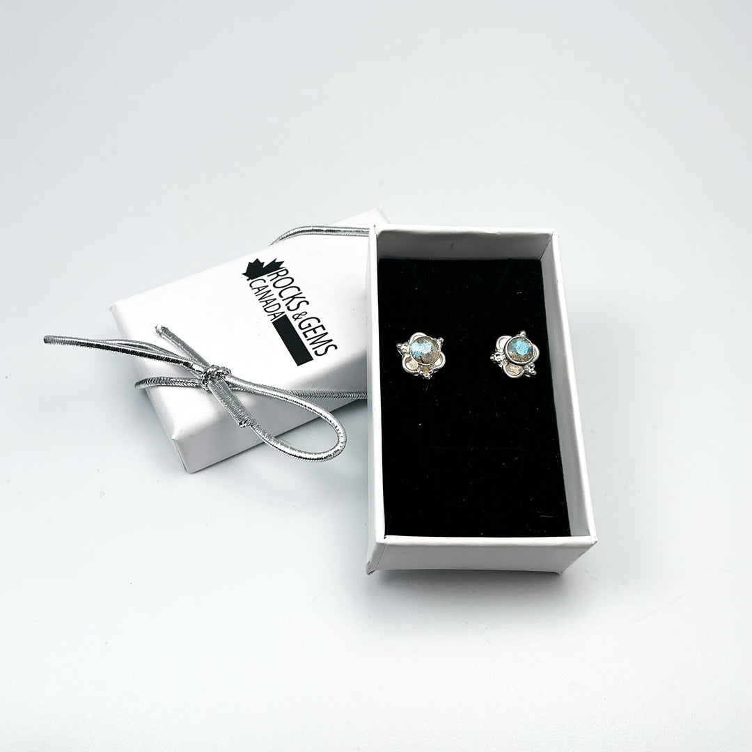Labradorite Stud Earrings