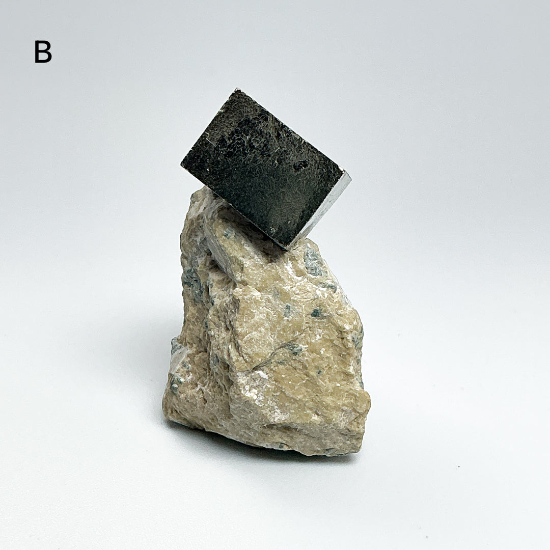 Iron Pyrite Cube in Matrix