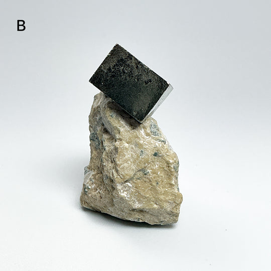 Iron Pyrite Cube in Matrix