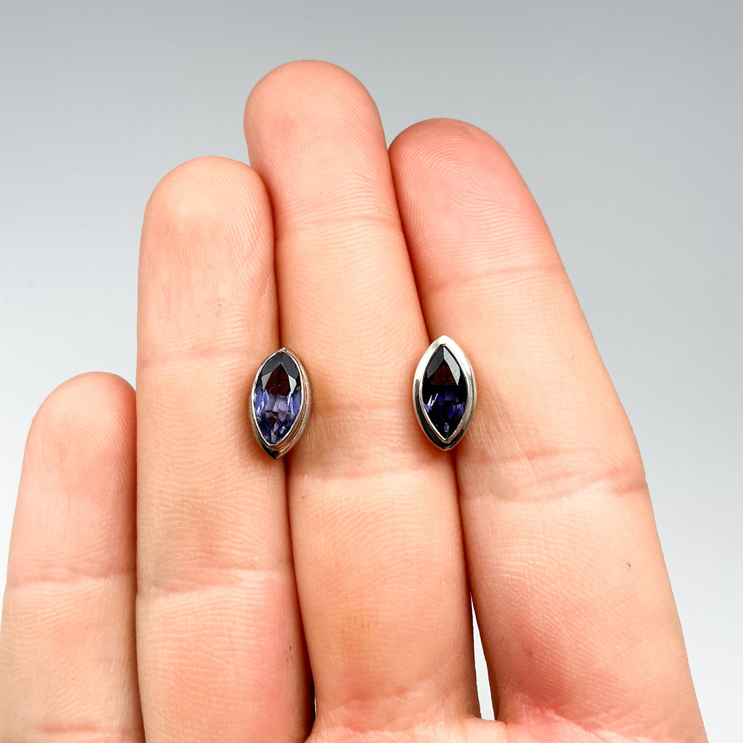 Iolite Stud Earrings
