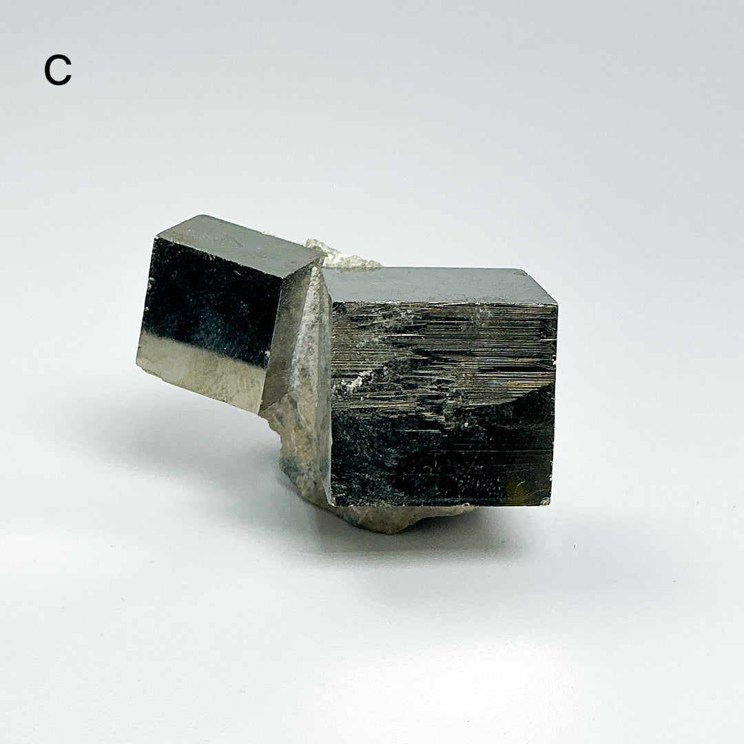 Iron Pyrite Cube in Matrix