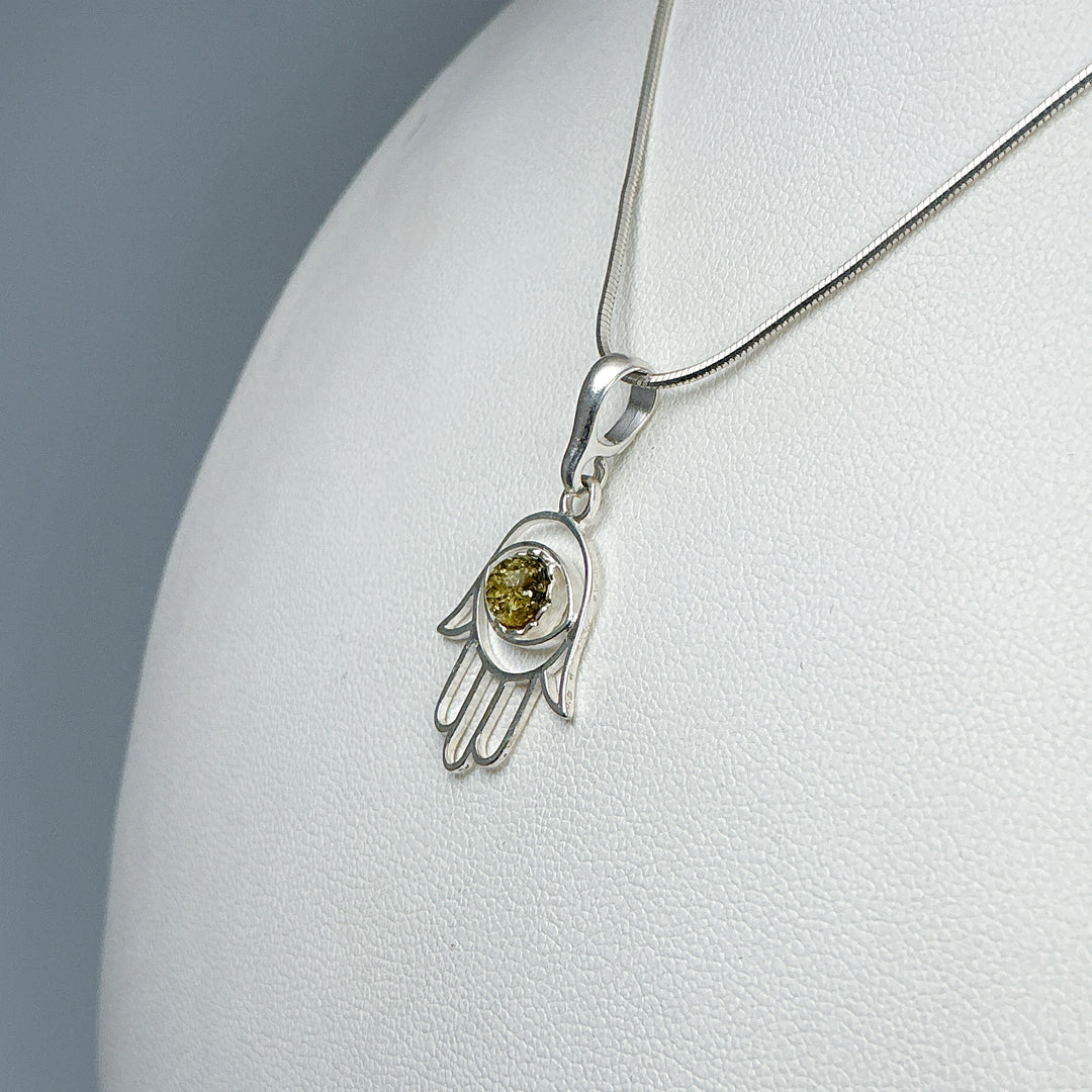 Green Amber Pendant - Rocks and Gems Canada