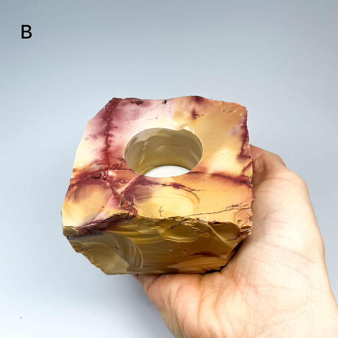Mookaite Candle Holder - Rocks and Gems Canada