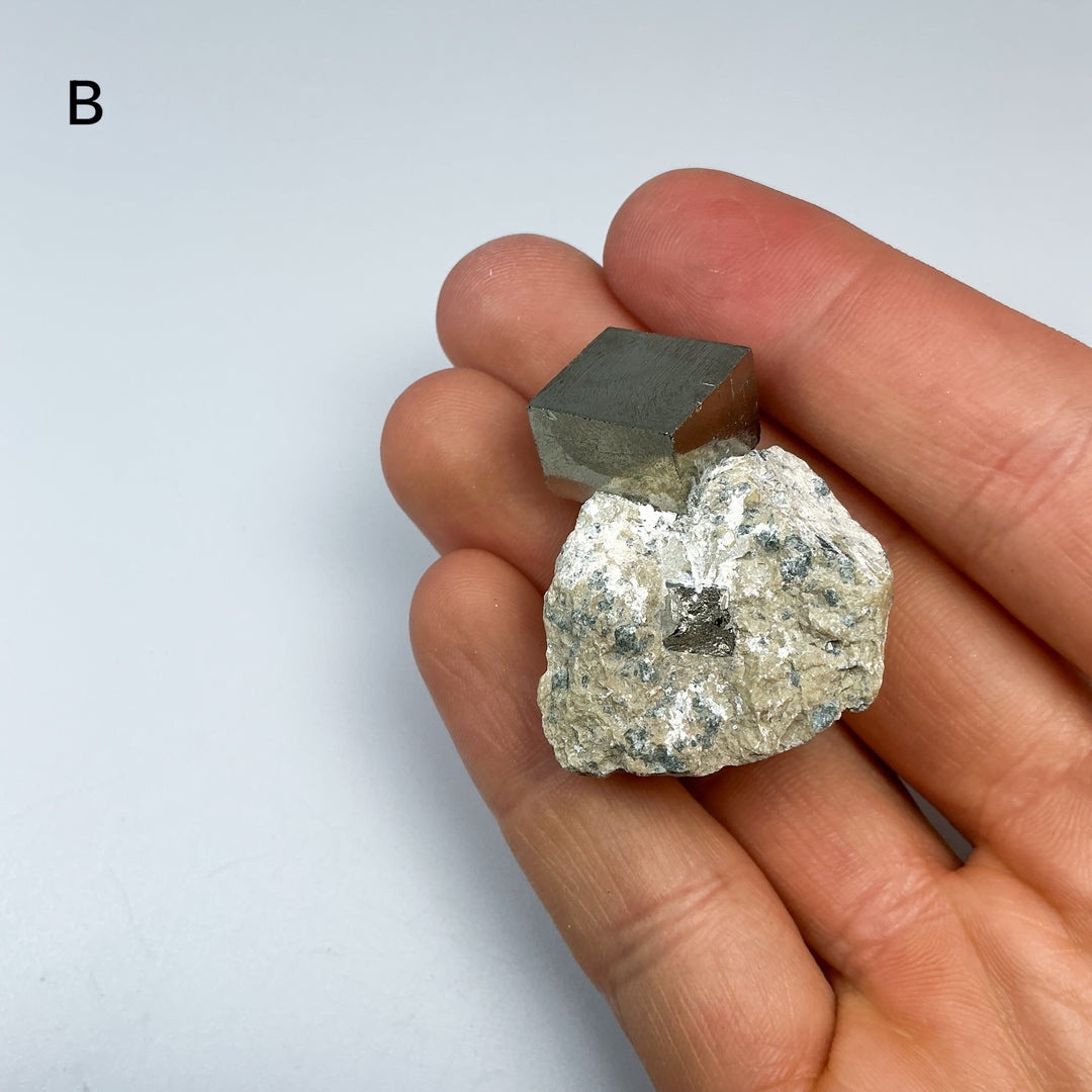 Iron Pyrite Cube in Matrix