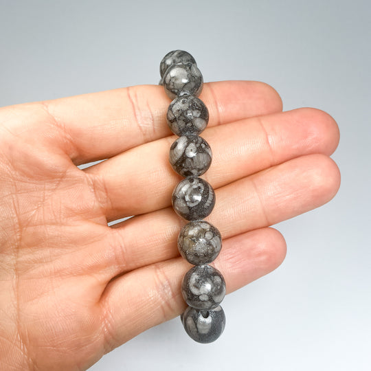 Fossil Stone Jasper Beaded Bracelet