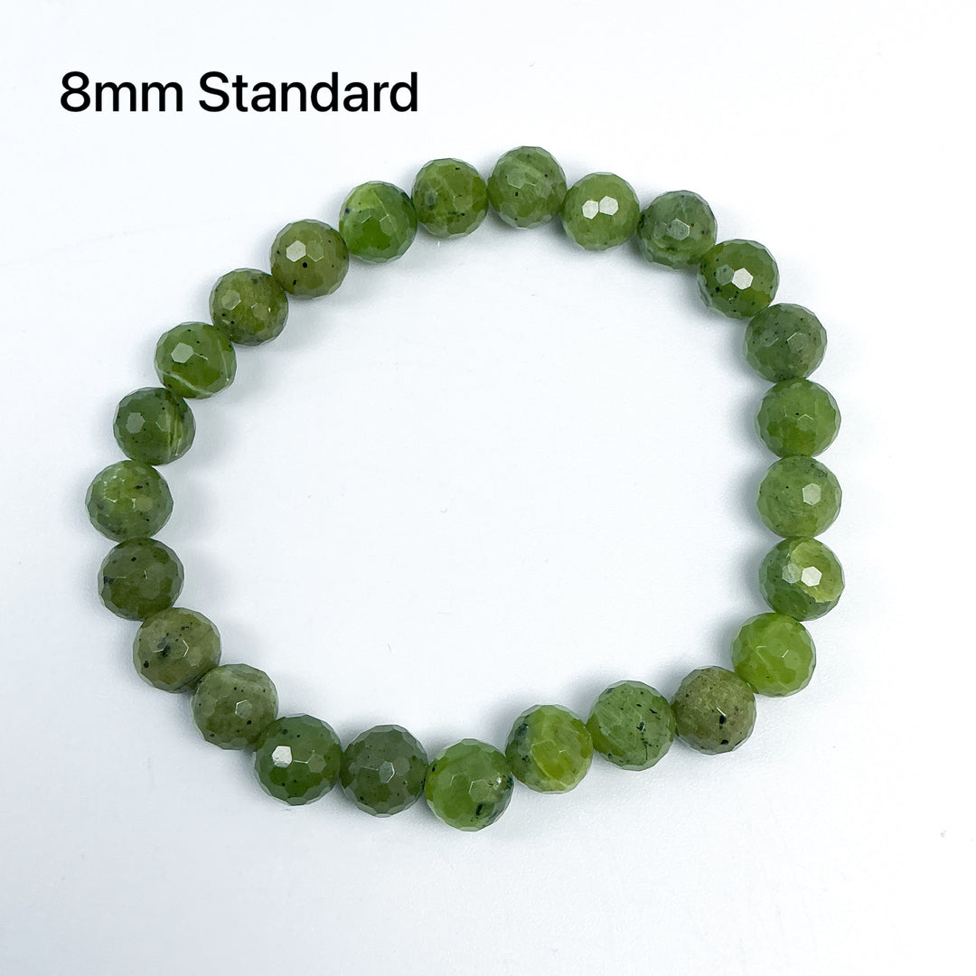 Canadian Jade Faceted Beaded Bracelet - Rocks and Gems Canada