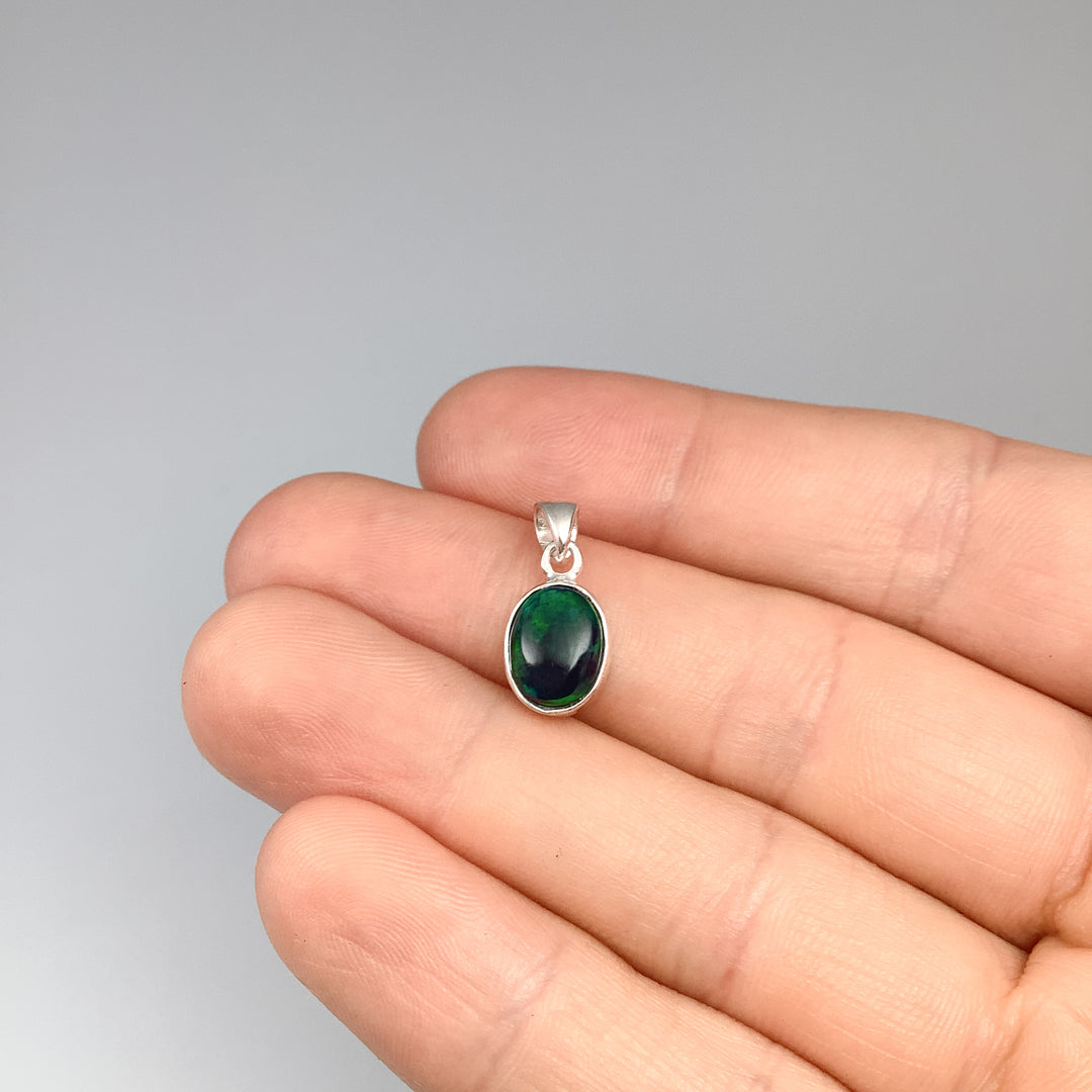 Black Ethiopian Opal Pendant