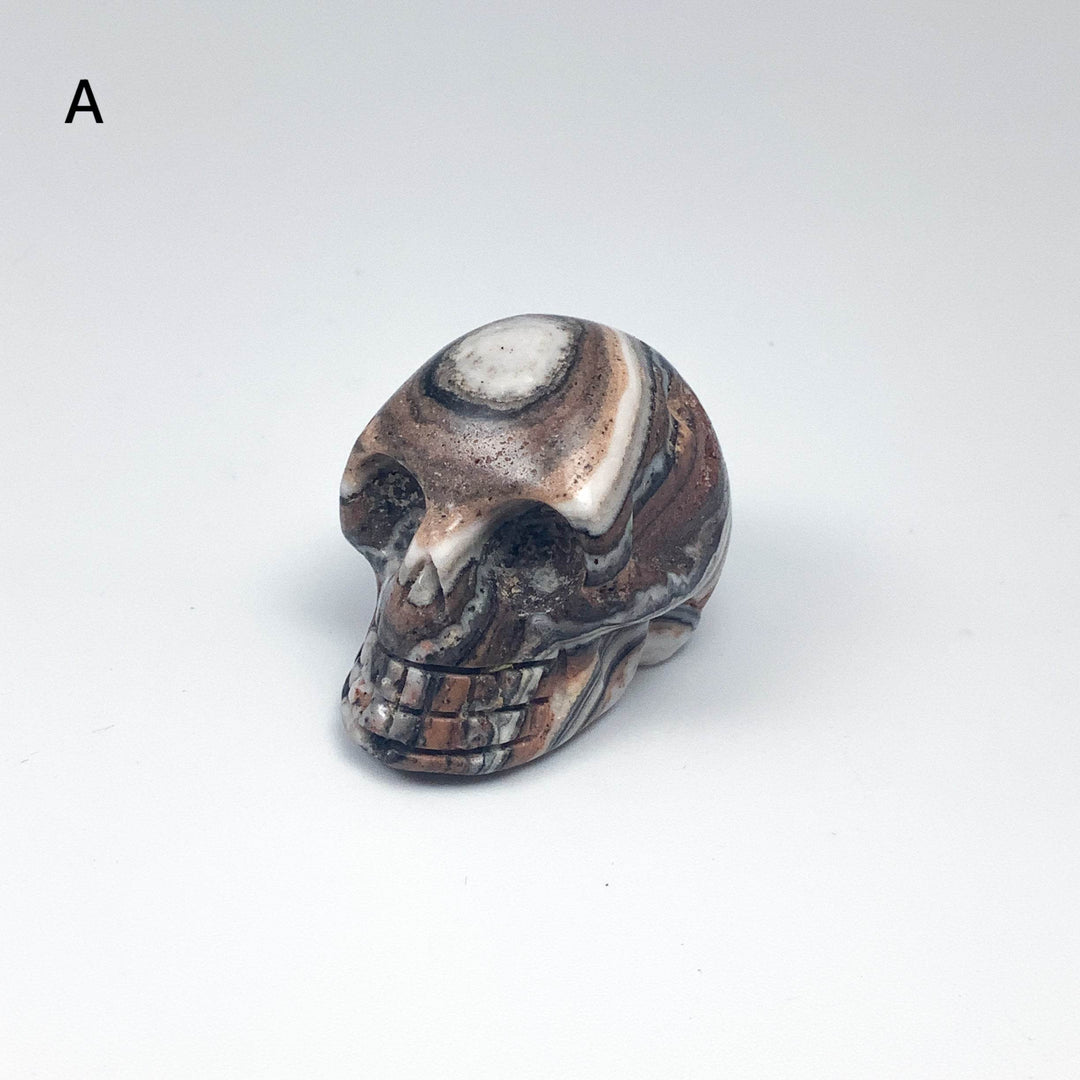 Carved Zebra Jasper Skull - Rocks and Gems Canada