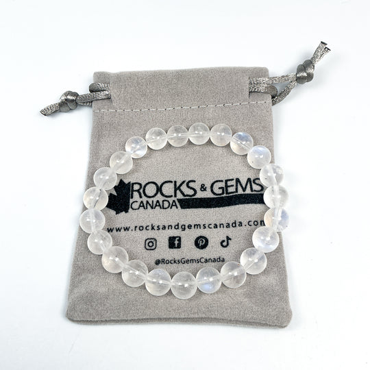 Moonstone Beaded Bracelet - High Quality