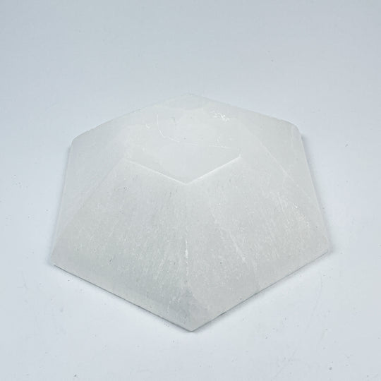 Selenite Hexagon Bowl - Rocks and Gems Canada