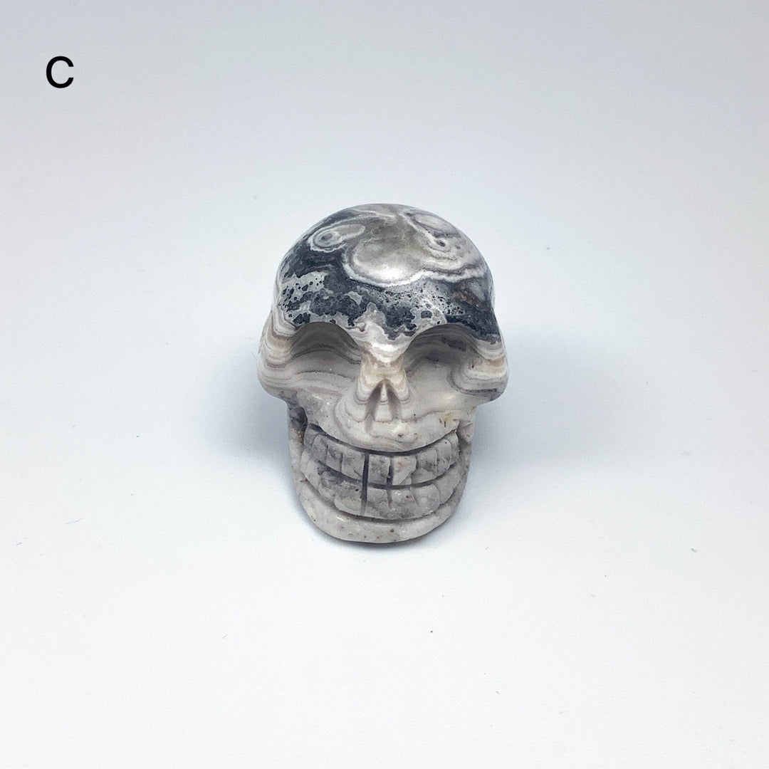 Carved Zebra Jasper Skull - Rocks and Gems Canada
