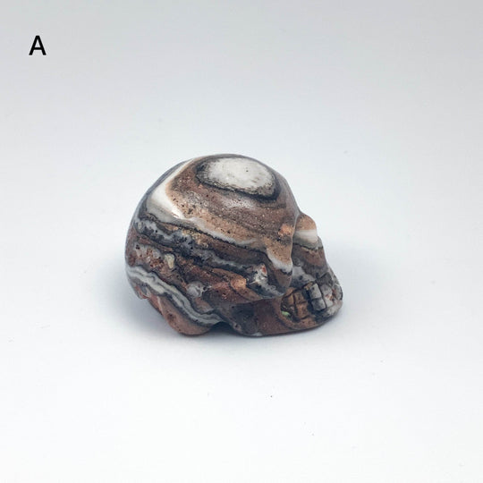Carved Zebra Jasper Skull - Rocks and Gems Canada