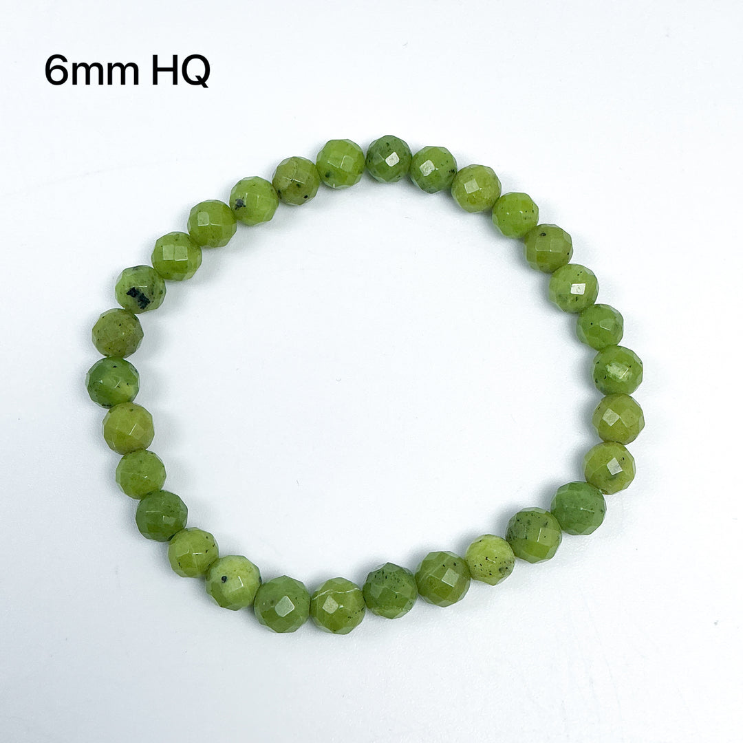 Canadian Jade Faceted Beaded Bracelet - Rocks and Gems Canada