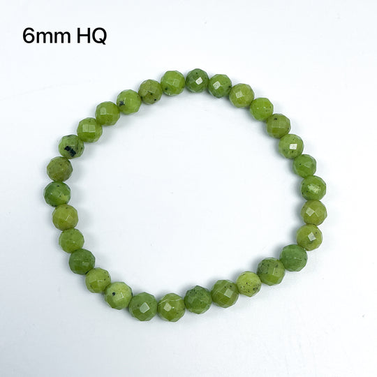 Canadian Jade Faceted Beaded Bracelet - Rocks and Gems Canada