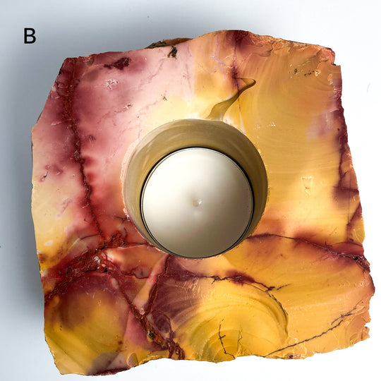 Mookaite Candle Holder - Rocks and Gems Canada