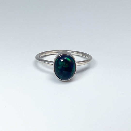 Black Ethiopian Opal Ring