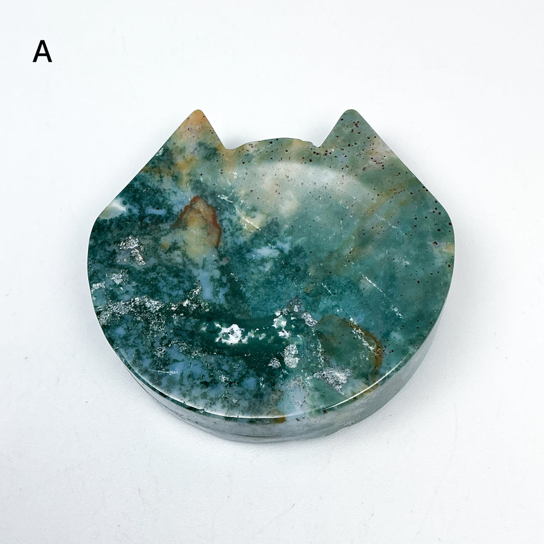 Moss Agate Cat Mini Bowl - Rocks and Gems Canada