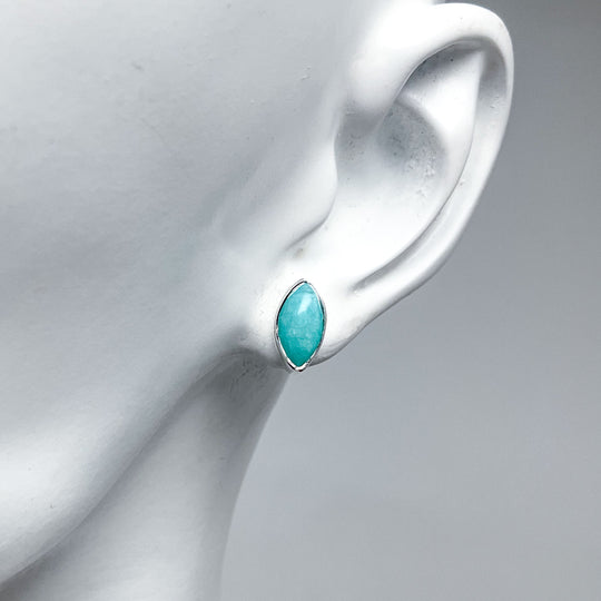 Amazonite Stud Earrings - Rocks and Gems Canada