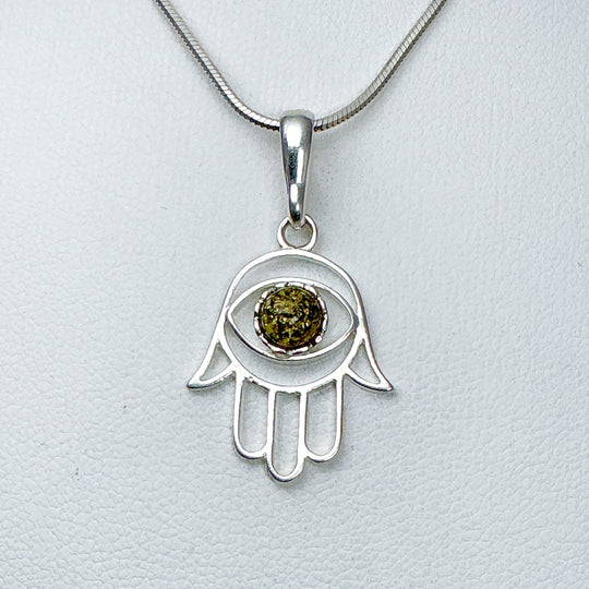 Green Amber Pendant - Rocks and Gems Canada