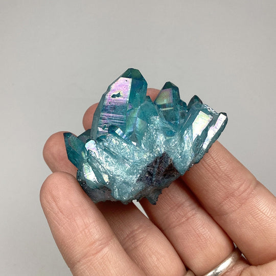 Aqua Aura Quartz Cluster - Rocks and Gems Canada