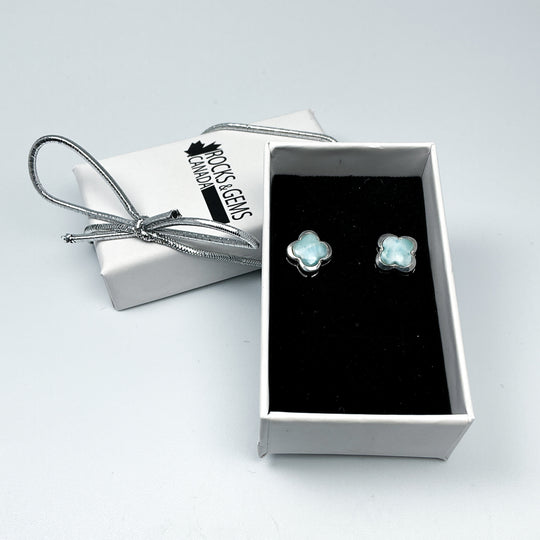 Larimar Stud Earrings - Rocks and Gems Canada