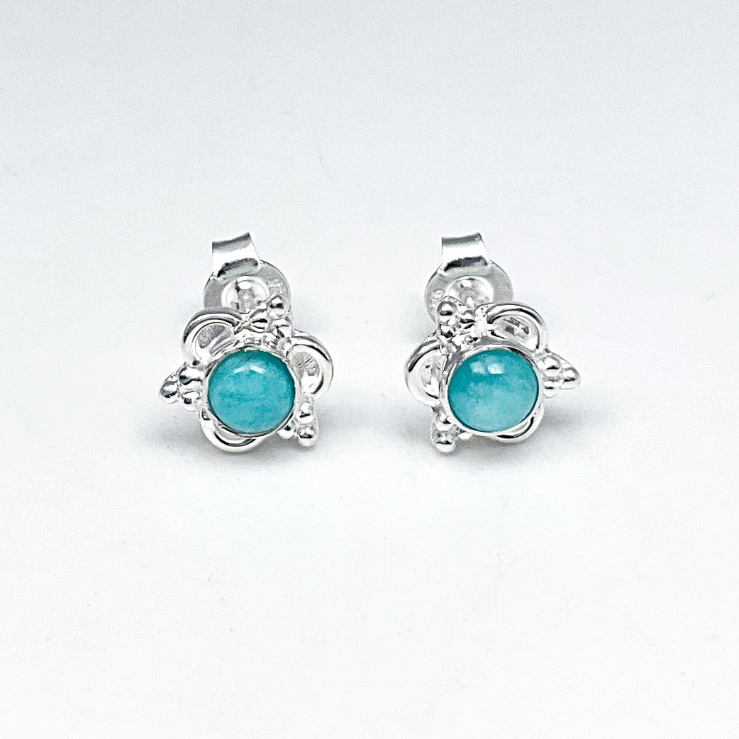 Amazonite Stud Earrings