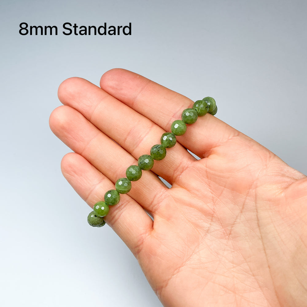 Canadian Jade Faceted Beaded Bracelet