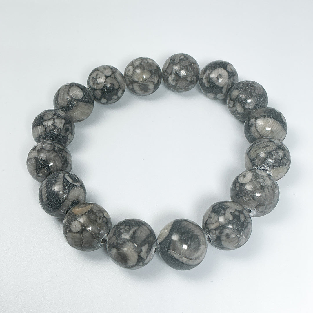 Fossil Stone Jasper Beaded Bracelet