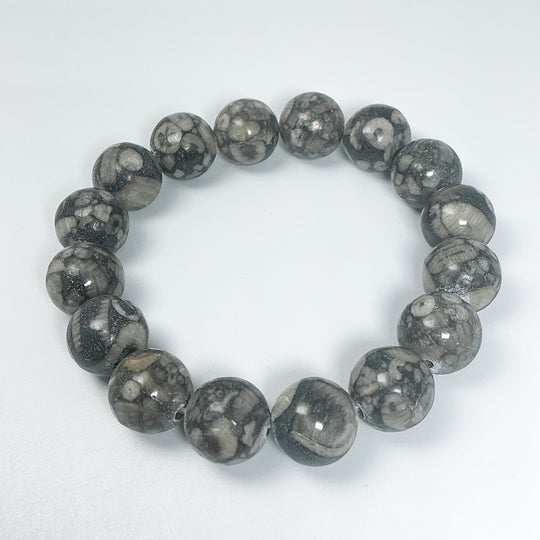 Fossil Stone Jasper Beaded Bracelet