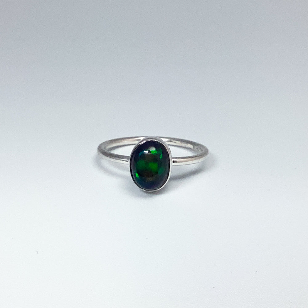 Black Ethiopian Opal Ring