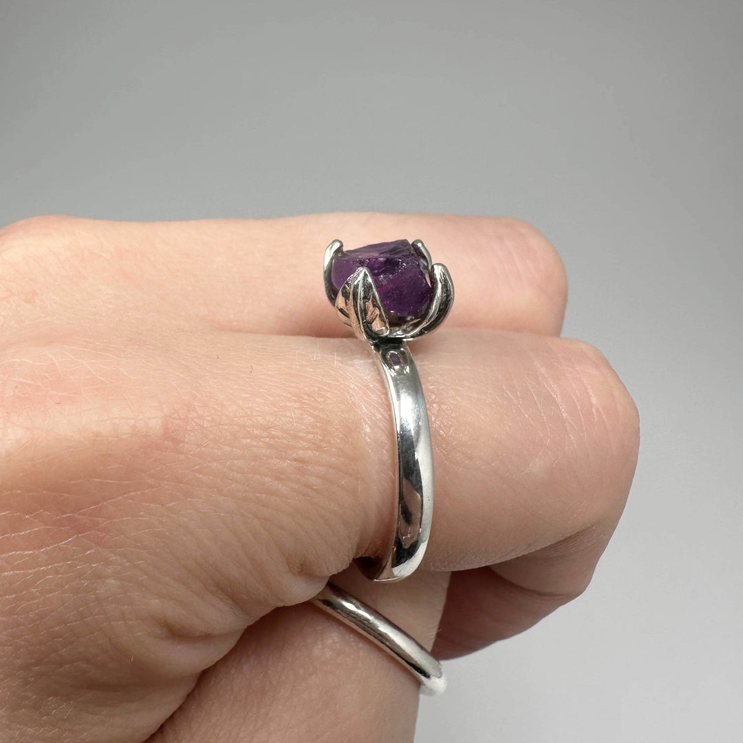 Raw Amethyst Ring - Rocks and Gems Canada