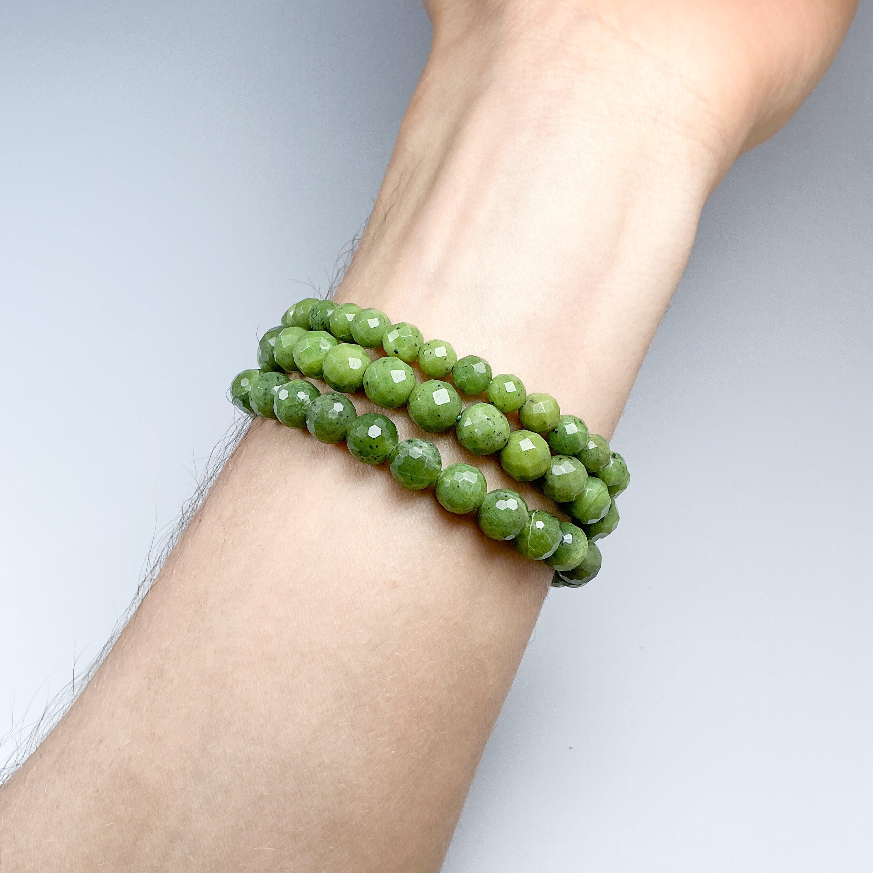 Canadian Jade Faceted Beaded Bracelet - Rocks and Gems Canada
