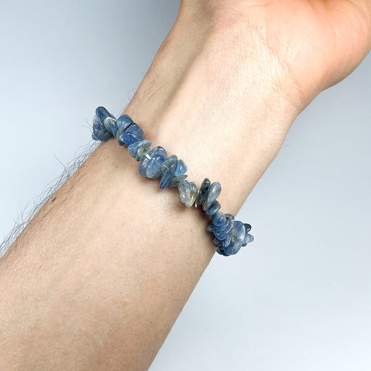 Kyanite Chip Beaded Bracelet - Rocks and Gems Canada
