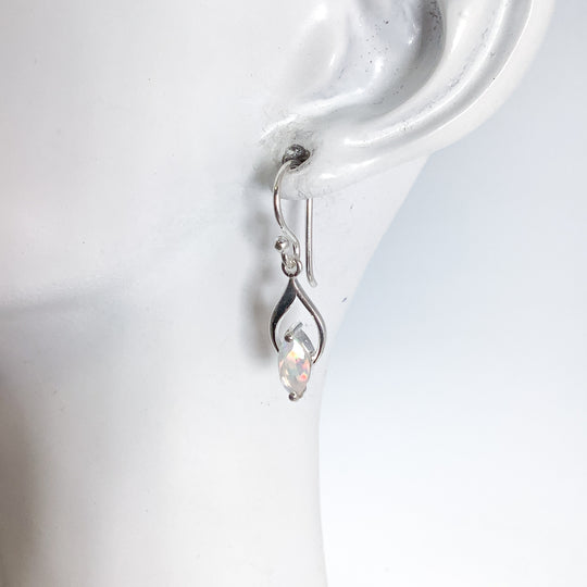 Fire Opal Dangle Earrings