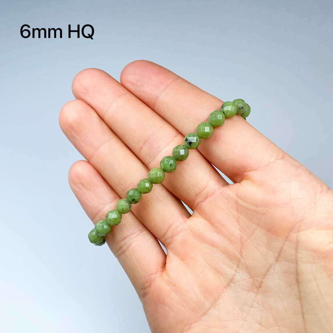 Canadian Jade Faceted Beaded Bracelet - Rocks and Gems Canada