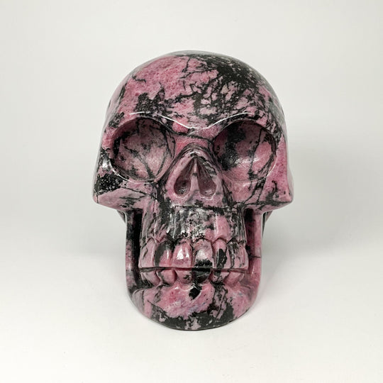 Carved Rhodonite Skull - Rocks and Gems Canada