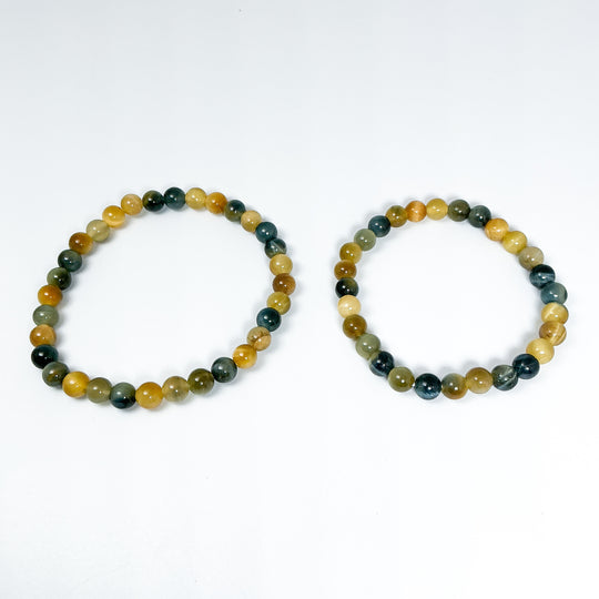 Blue and Gold Tiger Eye Beaded Bracelet