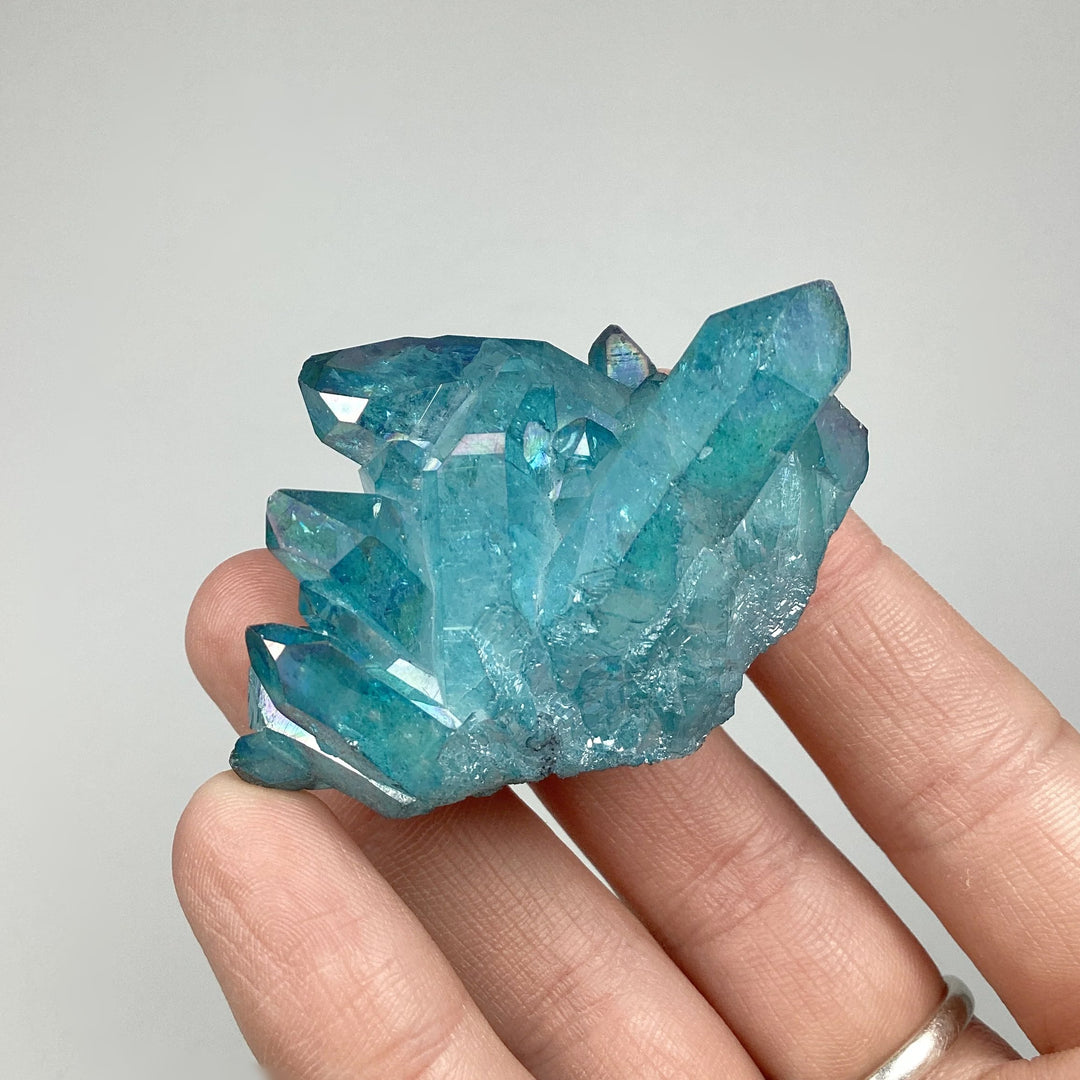 Aqua Aura Quartz Cluster - Rocks and Gems Canada
