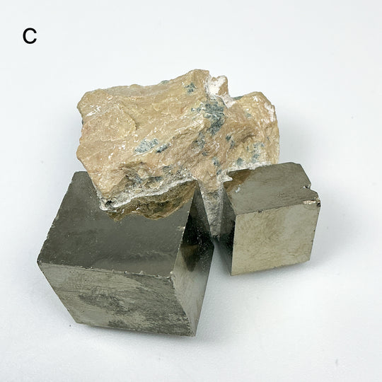 Iron Pyrite Cube in Matrix