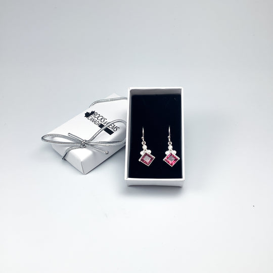 Pink Tourmaline Dangle Earrings