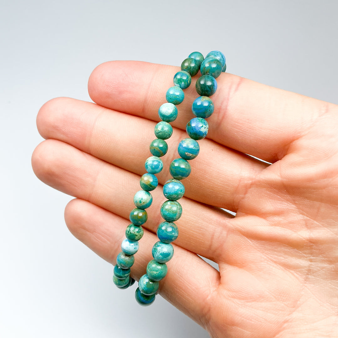 Blue Peruvian Opal Beaded Bracelet
