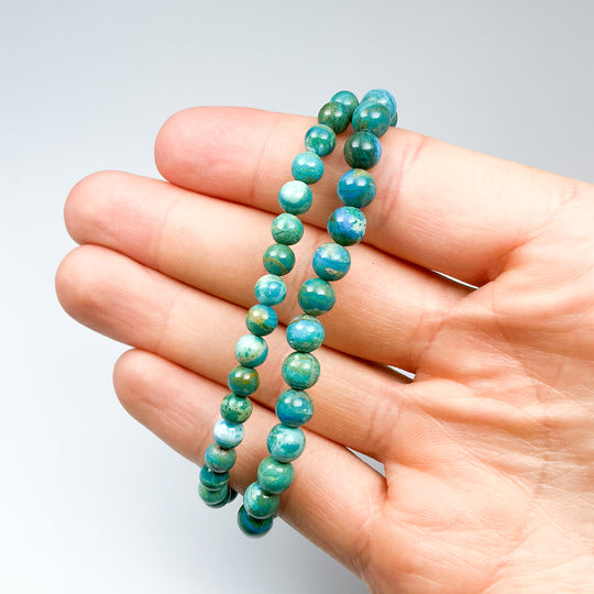 Blue Peruvian Opal Beaded Bracelet