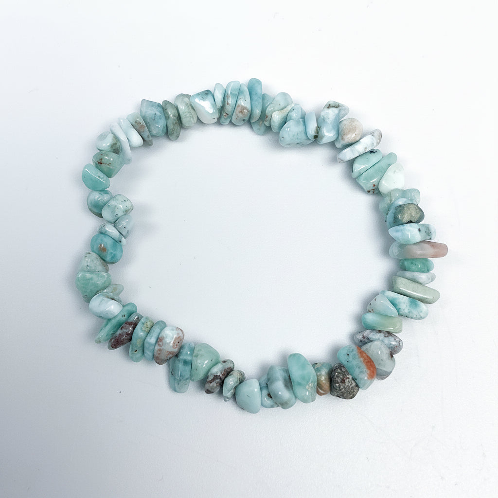Larimar Chip Beaded Bracelet - Rocks and Gems Canada