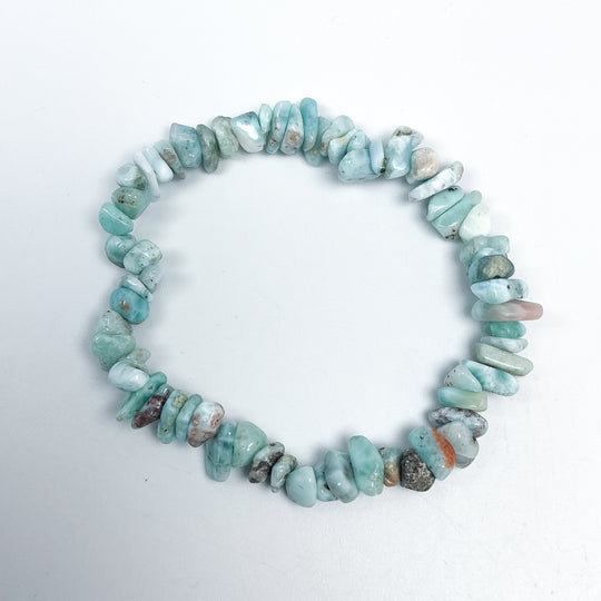 Larimar Chip Beaded Bracelet - Rocks and Gems Canada