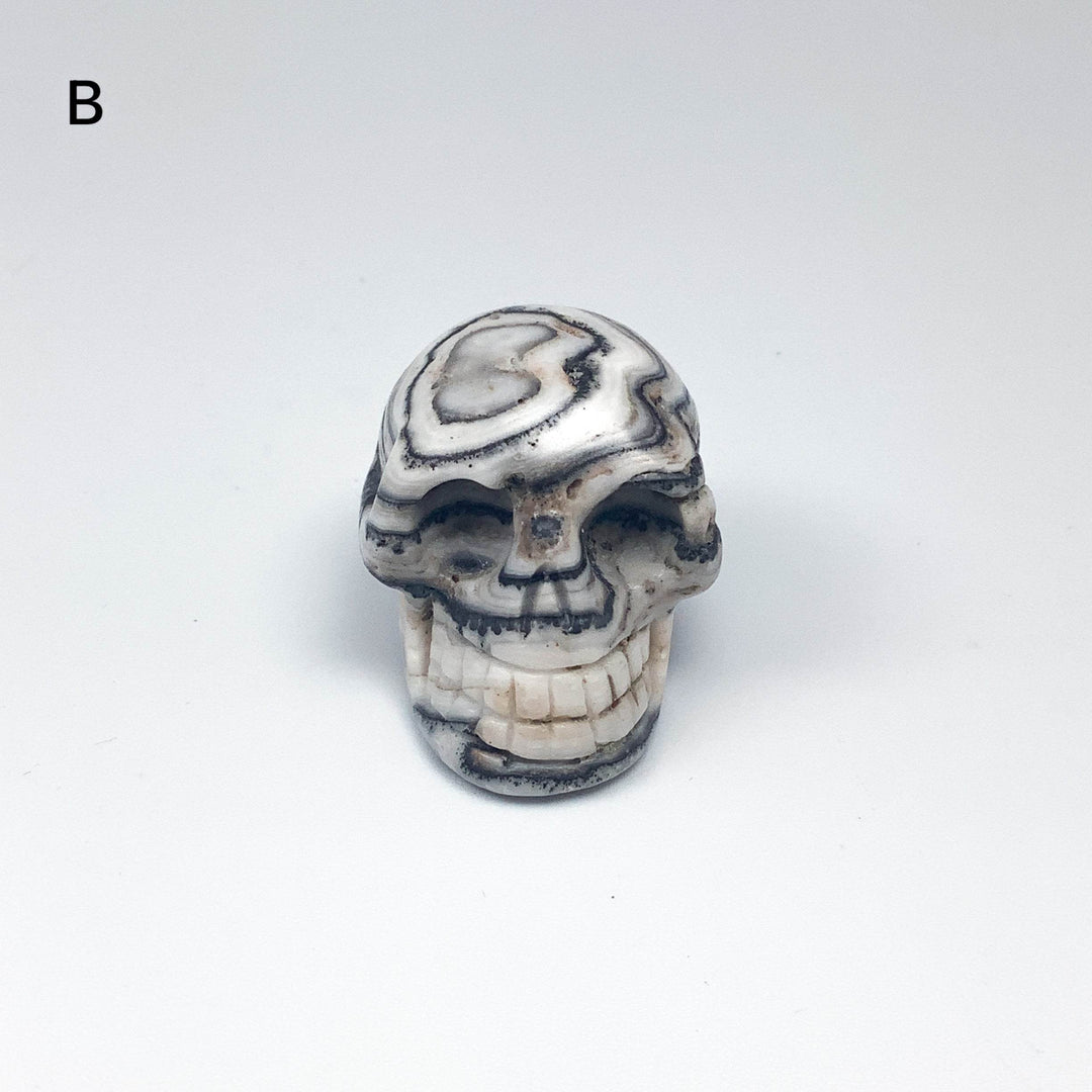 Carved Zebra Jasper Skull - Rocks and Gems Canada