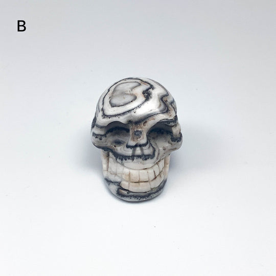 Carved Zebra Jasper Skull - Rocks and Gems Canada